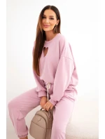 Dámský komplet srdíčkový výřez tmavě růžový Dámský komplet srdíčkový výřez tmavě růžový