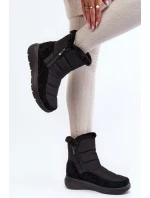 Dámské zimní boty s kožešinou černé Primose