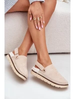 Dámské Pantofle Na Silné Podešvi S Kožíškem A Přezkou Černé model 21679280 - Boto Dámské Pantofle Na Silné Podešvi S Kožíškem A Přezkou Černé model 21679280 - Boto