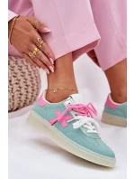 Nízké Dámské Sportovní Boty V Leopardím Mintově-Růžové Zelevelis Nízké Dámské Sportovní Boty V Leopardím Mintově-Růžové Zelevelis
