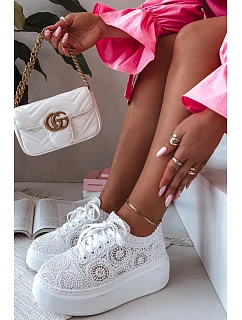 dámské tenisky na platformě bílé model 21937677 - Boto