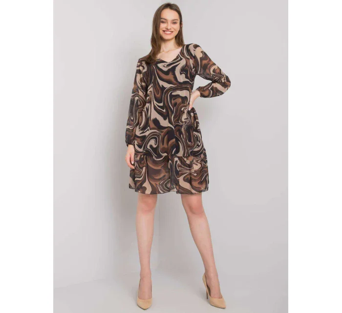 Šaty DHJ SK 3897.54P černá a béžová Šaty DHJ SK 3897.54P černá a béžová