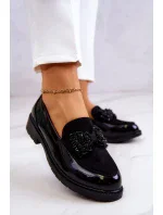 Elegantní lakované mokasíny Mokasíny černé Belize Elegantní lakované mokasíny Mokasíny černé Belize