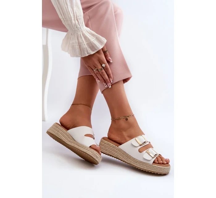 Dámské pantofle se eko bílá model 20450591 - Kesi