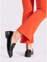 Klasické dámské černé  polobotky bez podpatku