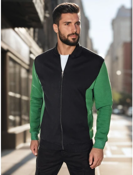 Pánská mikina na zip se stojáčkem černá model 21986041 - Dstreet