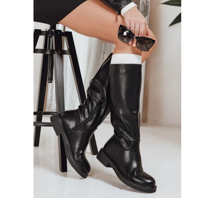 Dámské černé kozačky model 21994412 - Dstreet Dámské černé kozačky model 21994412 - Dstreet