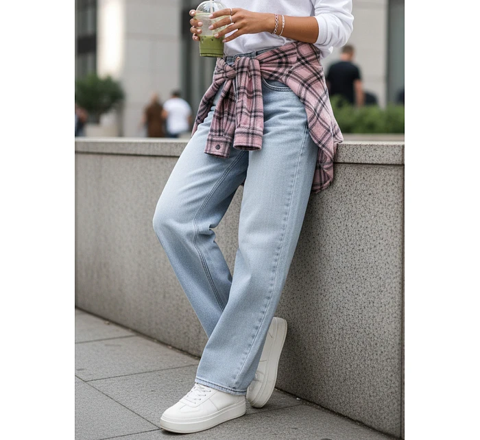 Dámské džíny baggy fit volného střihu modré FashionStreet UY2925