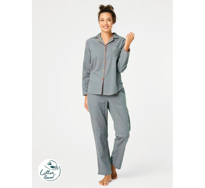 Pyžamo LNS model 21291821 B25 long/r SXL dámské rozepínací - Key