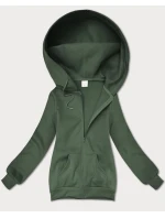 Šedozelená dámská rozepínací mikina s kapucí S'West (B-12#)