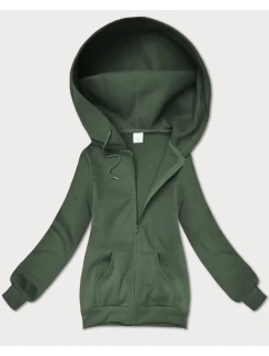 Šedozelená dámská rozepínací mikina s kapucí S'West (B-12#)