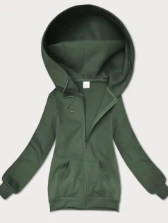 Šedozelená dámská rozepínací mikina s kapucí S'West (B-12#)