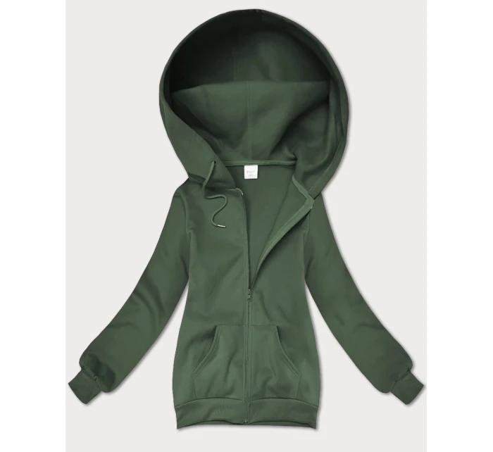 Šedozelená dámská rozepínací mikina s kapucí S'West (B-12#)