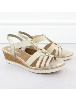 Dámské zlaté sandály  na platformě s podrážkou model 21904834 - Remonte