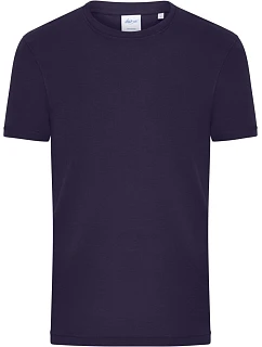 Daiber 8040 Pánské bio tričko s jemným žebrováním 02.8040 deep purple