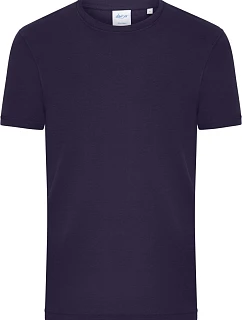 Daiber 8040 Pánské bio tričko s jemným žebrováním 02.8040 deep purple