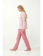 Růžové pyžamo s leopardím potiskem model 20516137 - Vamp Růžové pyžamo s leopardím potiskem model 20516137 - Vamp