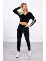 Velurová souprava s nápisem Queen black Velurová souprava s nápisem Queen black