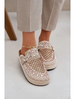Zdobené Klapky Na Platformě Béžové model 21684886 - Boto