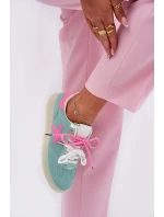 Nízké Dámské Sportovní Boty V Leopardím Mintově-Růžové Zelevelis Nízké Dámské Sportovní Boty V Leopardím Mintově-Růžové Zelevelis