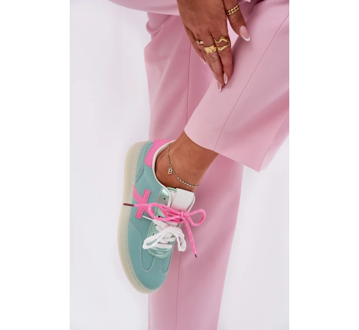 Nízké Dámské Sportovní Boty V Leopardím Mintově-Růžové Zelevelis Nízké Dámské Sportovní Boty V Leopardím Mintově-Růžové Zelevelis