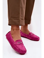 Dámské ploché mokasíny z přírodního semiše S.Barski LR61-7029 fuchsiová Dámské ploché mokasíny z přírodního semiše S.Barski LR61-7029 fuchsiová