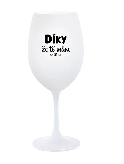 model 21794134 ŽE TĚ MÁM bílá sklenice na víno 350 ml - Giftela model 21794134 ŽE TĚ MÁM bílá sklenice na víno 350 ml - Giftela