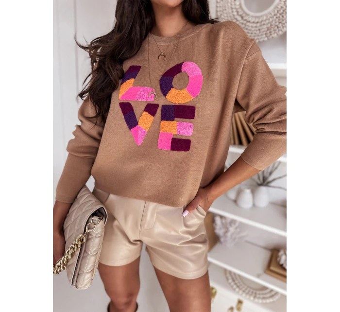 Dámský oversize svetr camel Dstreet model 21970647 - FashionStreet