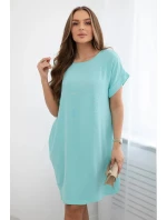 Šaty s kapsami světle mátová Šaty s kapsami světle mátová
