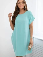 Šaty s kapsami světle mátová