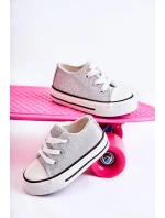 Dětské tenisky vázané stříbrný model 21587120 - Boto