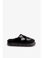 Futrzane Dámské Pantofle S Nášivkami A Mašlí Černé Linnorelia Futrzane Dámské Pantofle S Nášivkami A Mašlí Černé Linnorelia