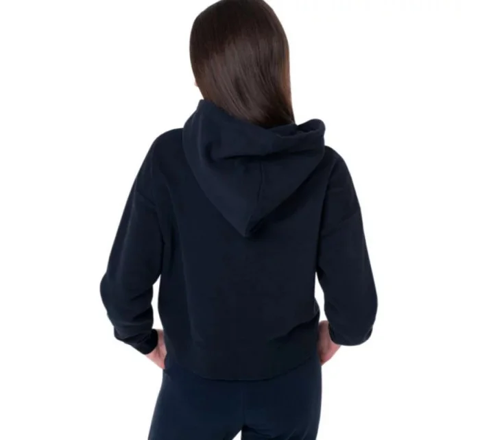 Zkrácená mikina s kapucí W UW0UW03938 tmavě modrá - Tommy Hilfiger Zkrácená mikina s kapucí W UW0UW03938 tmavě modrá - Tommy Hilfiger