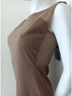 Dámské šaty bez rukávů model 21219938 hnědé - Koucla