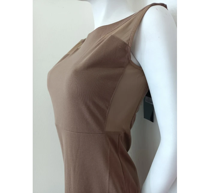 Dámské šaty bez rukávů model 21219938 hnědé - Koucla