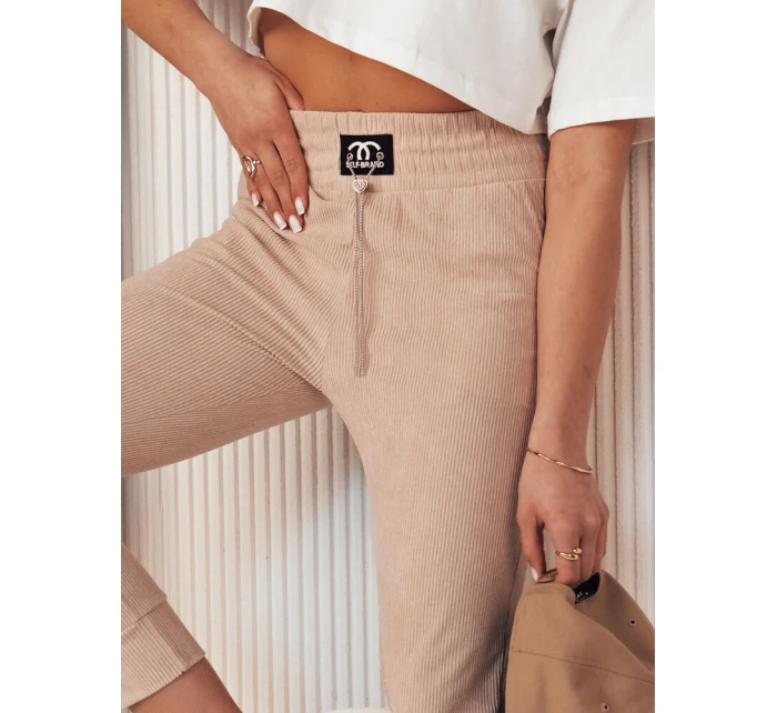 Dámské tepláky DERCY beige FashionStreet UY2043