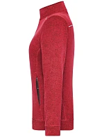 Daiber JN 897 Dámská pracovní pletená fleece bunda - Solid 02.0897 red melange/black Daiber JN 897 Dámská pracovní pletená fleece bunda - Solid 02.0897 red melange/black