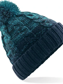 Beechfield B 459 Pletená čepice "Ombré" 53.0459 teal/french navy