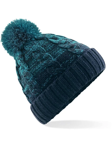 Beechfield B 459 Pletená čepice "Ombré" 53.0459 teal/french navy Beechfield B 459 Pletená čepice "Ombré" 53.0459 teal/french navy