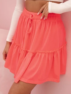 Dámská model 21774765 sukně s knoflíky kostkovaná béžová - K-Fashion