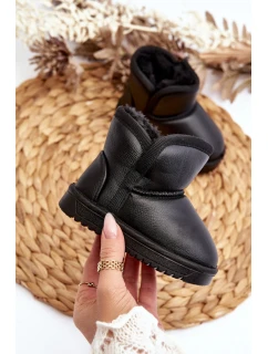 Dětské zimní boty s podšívkou z kožešiny černé Benigna