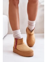 Dámské zimní boty na platformě s izolací Camel model 21673380 - Boto Dámské zimní boty na platformě s izolací Camel model 21673380 - Boto