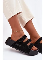 Dámské pantofle na masivní platformě s pásky Big Star model 22069662 Černé - Big Star Shoes Dámské pantofle na masivní platformě s pásky Big Star model 22069662 Černé - Big Star Shoes