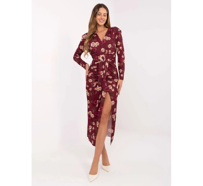 Sukienka IT SK bordowy model 21441210 - FPrice Sukienka IT SK bordowy model 21441210 - FPrice