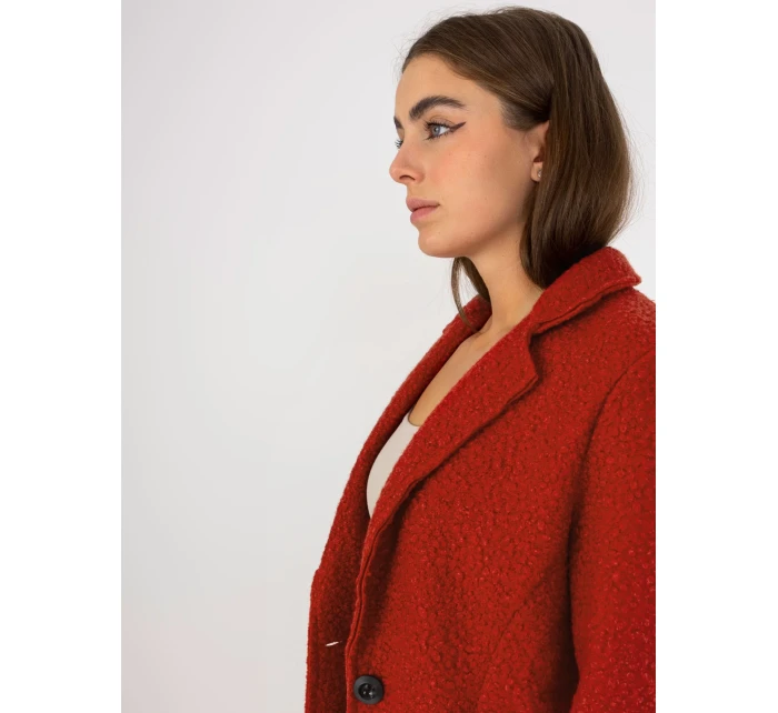 Dámský kabát TW EN BI 7372.18 tmavě oranžový