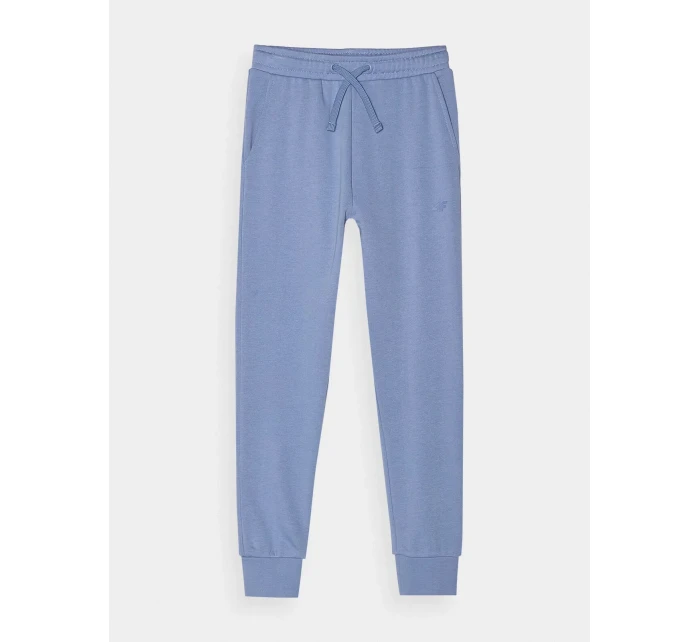 Dívčí tepláky typu jogger 4F - denim Dívčí tepláky typu jogger 4F - denim