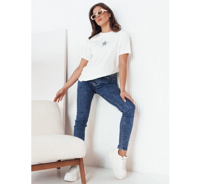 Dámské tričko STAR POWDER ecru FashionStreet RY2257