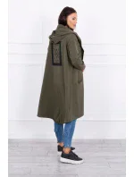 Kaki bunda s kapucí nadměrné velikosti Kaki bunda s kapucí nadměrné velikosti