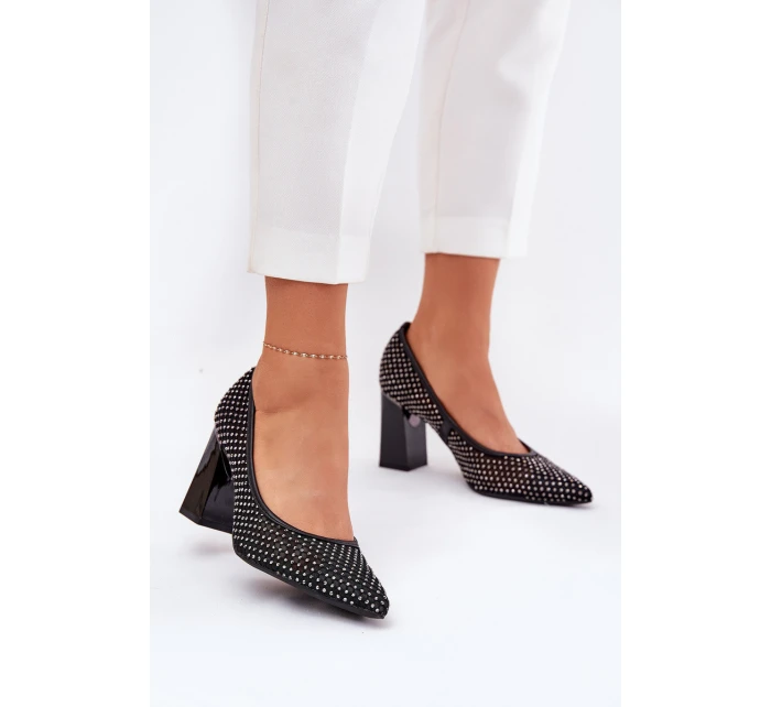 Zdobené Síťované Na Podpatku Černé model 21690130 - VINCEZA