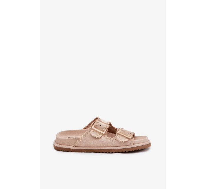 Dámské Sandály S Přezkami A Dekorativním Obšitím Béžové Visley Dámské Sandály S Přezkami A Dekorativním Obšitím Béžové Visley